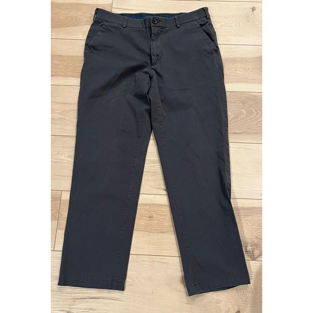 IZOD Advantage 32 x 30 Dark Gray Performance Stretch Flat Front Chino Mens Pants